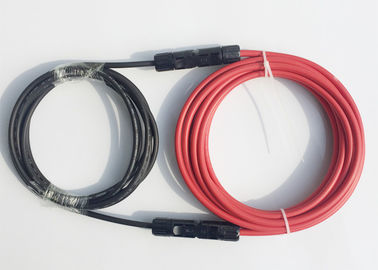 Excellent Flexibility 6mm Solar Panel Cable High Electrical Conductivity With  Connector