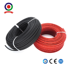 TUV 2.5mm2 PV Wire Solar Extension Cable For Solar Panel Black  Red 14AWG