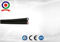 Double Protection Black Twin Core Solar Cable , Low Eccentricity 16mm 2 Core Cable