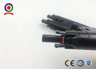 Black Solar Branch Connector Y PPO Insulationg Material Excellent Moisture Resistance
