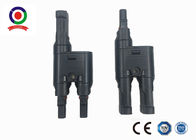 Black Solar Branch Connector Y PPO Insulationg Material Excellent Moisture Resistance