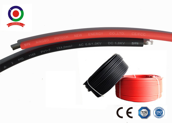 TUV CE 1.5mm DC Power Cable Solar Sunlight Resistant For PhotoVoltaic