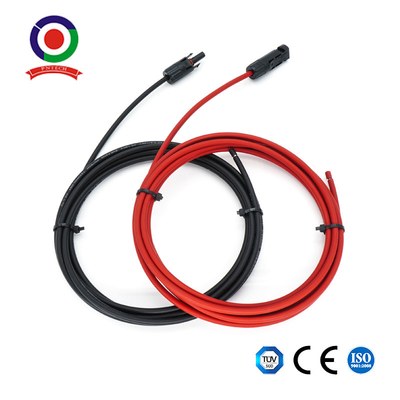 TUV 12 AWG Tinned Copper Solar Lead Cable Wire With Connectors PV