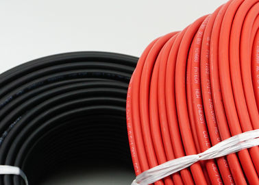 Ultraviolet Resistant Solar PV Cable 4mm2 XLPE Double Insulation Black / Red