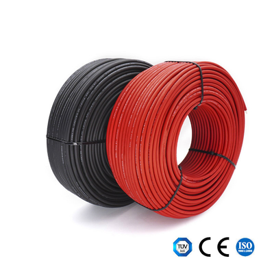 quality Inner Conductor DC Solar Cable Black / Red Photovoltaic Power Cable 6mm2 factory