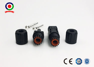Male / Female PC Solar Panel Connectors IP67 30A Rated Current Excellent Performance