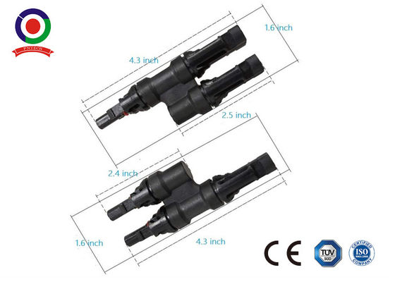 CE Approved 1000V 2 In 1 Solar Panel IP67 T Branch Connector