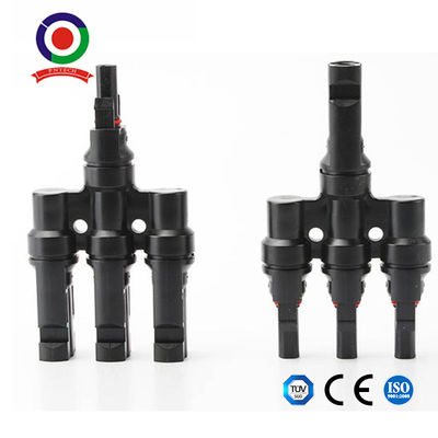 PPO Housing Material 3 To 1 Solar Branch Connector Compatible With Solar Cable