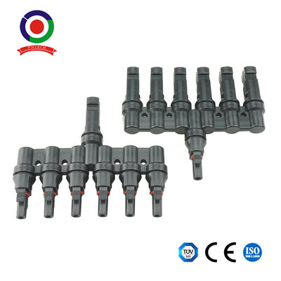 Solar Panel T Branch 6 To 1 6M/F + 6F/M Cable Connector Solar Wire Connectors