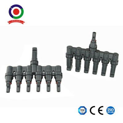 Male Female 1 To 6 Solar Panel Cable Connectors Photovoltaic Connectors Adapter