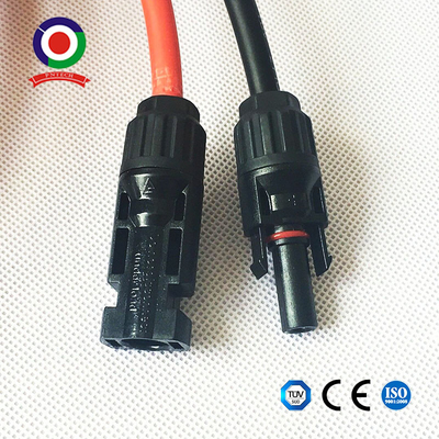 Black And Red 6kv Solar Extension Cable With Pv Compatible Female And Male Connector