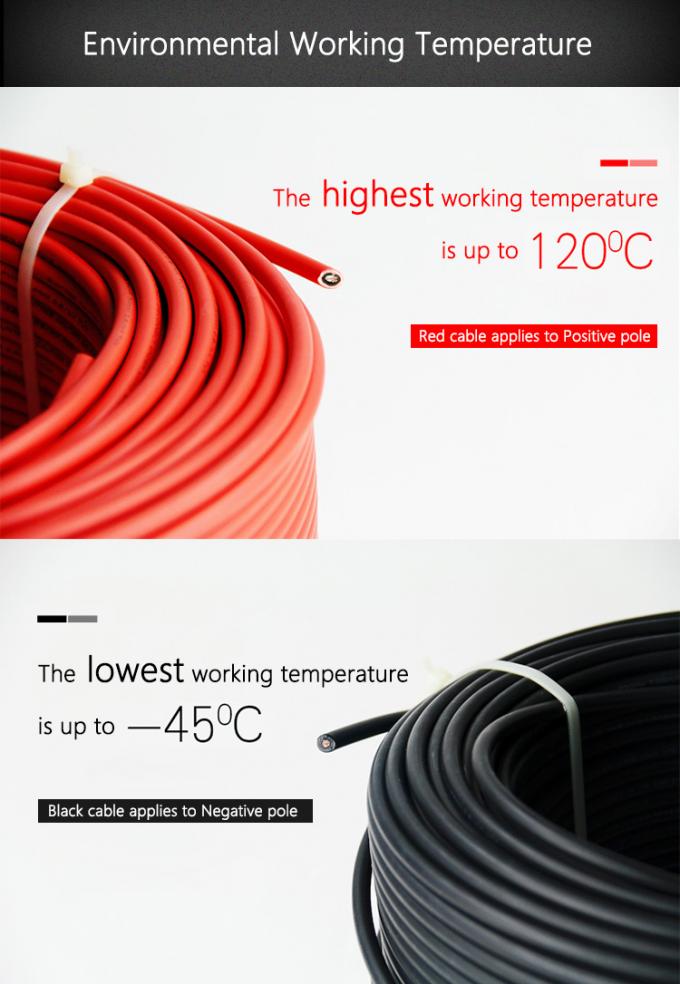 Anti - Aging 2.5mm PV DC Cable Excellent Flexibility And Stripping Performance