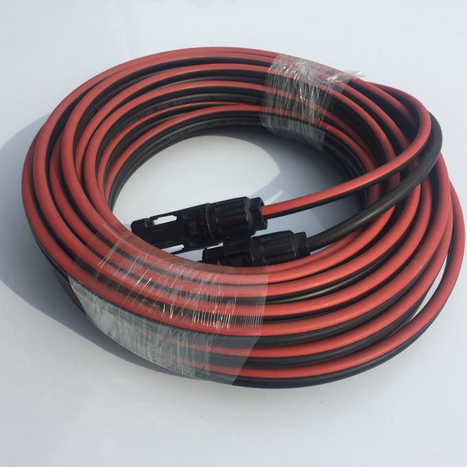 Auto Lock OEM 6mm2 Solar Cable , Dust Proof Solar Panel Power Cable
