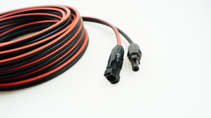 Waterproof 1 Set Male Female MC4 Solar Cable , 1000VDC 12V Solar Panel Cable