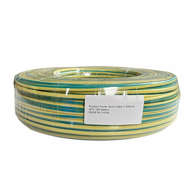 10mm² Green Yellow PVC Insulation Earth Grounding Copper Cable