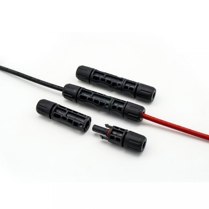 TUV Male Female Solar Cable Connectors 1500V DC IP67 For cProject